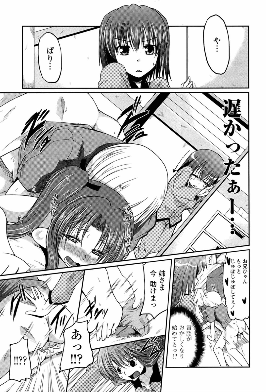 【エロ漫画】兄に無理やり犯されちゃうお姉さんたち…強制フェラをされてバックや騎乗位で生ハメ中出しレイプされちゃう【澤野明：柳さん家の3姉妹？】 3ページ
